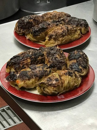 Rollitos de repollo rellenos de carne picada 